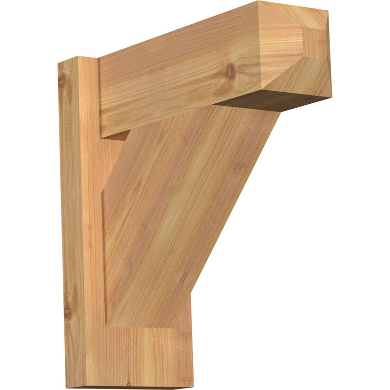 Artisan traditionnel en bois rustique, Cèdre rouge de l'Ouest l 5 1/2 po (lisse), P 14 po x H 14 po