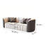 Ensemble de tables basses pour salon moderne en similicuir gris