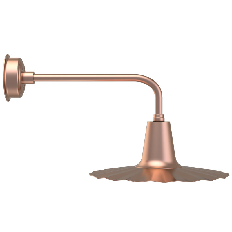 Iris LED Wall Light, 7.5" H x 20" W x 20" D, Solid Copper