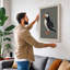Puffin Profile Botanical - Wrapped Canvas-1531114695-1531114692
