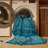 Machine Washable Overdyed Blue Area Rug-1459496396