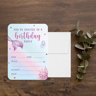 Paper Birthday Invitations