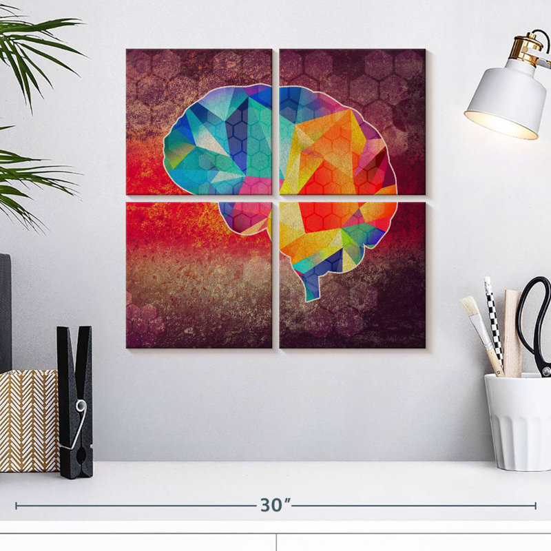 Cerveau géométrique Alcaraz, H 18 po x l 18 po