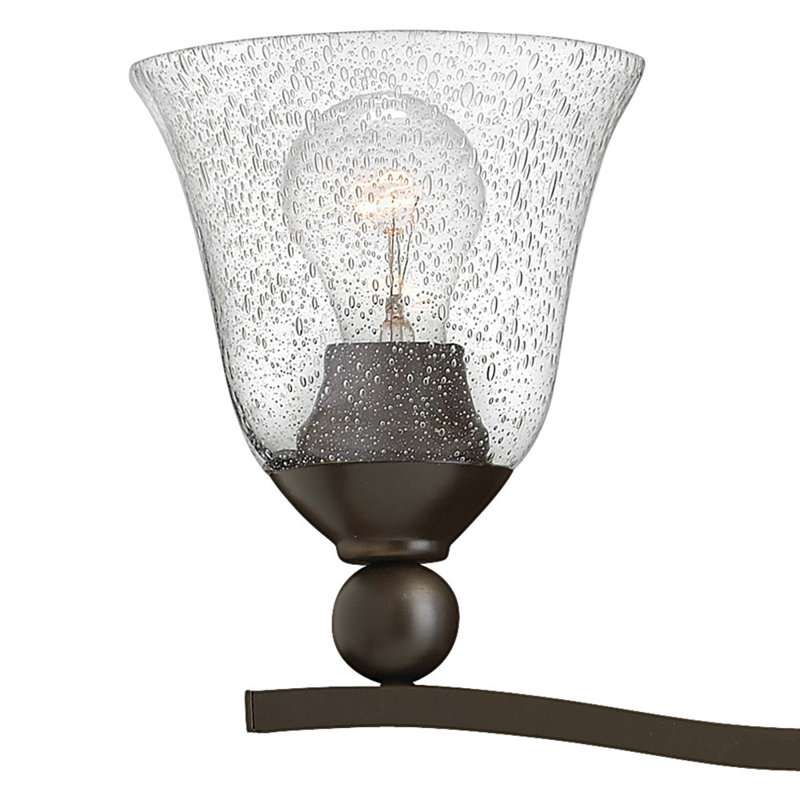 Bolla 4-Light Vanity Light, Olde Bronze, Clear Seedy Glass, Incandescent