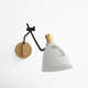 Cumberland Single Light Glass Steel Dimmable Plug-in Swing Arm Sconce