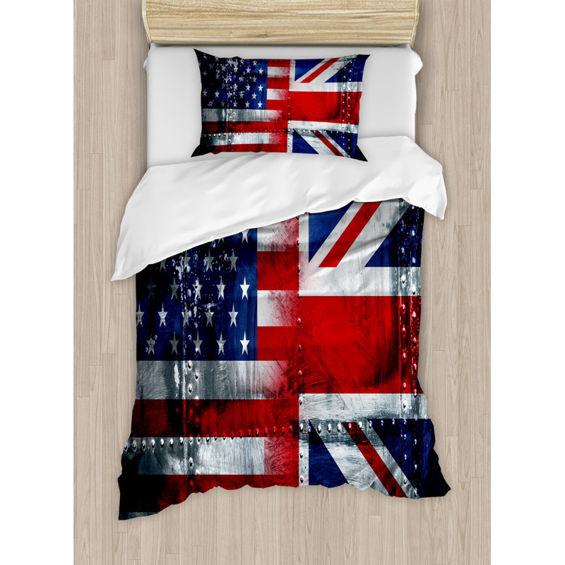 Union Jack Modern & Contemporary Polyester Duvet Cover, Twin