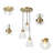 Modern Contemporary 3-Light Kitchen Island Pendant Mini Round Ceiling Cluster Chandelier