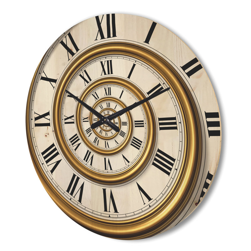 Horloge murale en bois, Surdimensionné