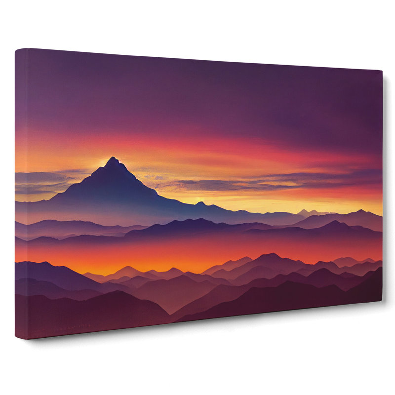 Great Mountain Sunset - Wrapped Canvas, 35cm H x 50cm W x 3cm D