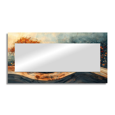 Wildflowers And Cactus Garden At Desert - Floral Mirror Wall Decor - Printed On Metal