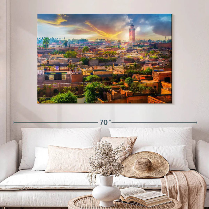 Coucher de soleil marocain Nicci, H 34 po x l 51 po