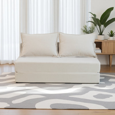 Foldable Sofa Bed Sleeper Lounge Chair With Pillow Floor Mattress Floor Couch With Backrest For Living Room/Dorm/Guest Room/Home Office