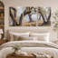 Ensemble d'art mural sur toile Mossy Olive Trunks In Sunlit Grove-580580329