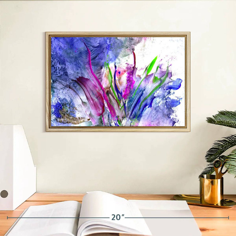 Fleur Syd, Cadre flottant en bois naturel, 13 po x 9 po