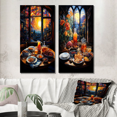 Petit déjeuner fusion - ensemble d'art mural sur toile Petit déjeuner
