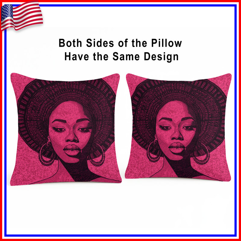 Coussin décoratif rose, 20 po x 20 po