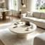 Table basse ronde avec base robuste
