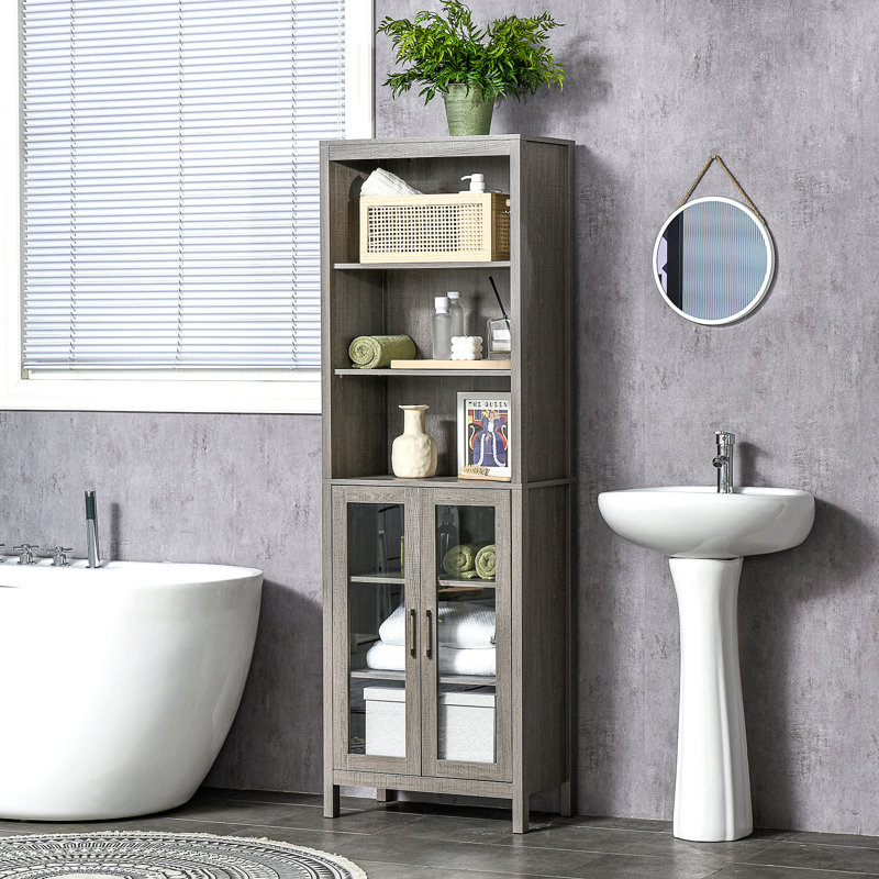 Armoire de literie autoportante, Gris