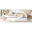 Lit de jour rembourré pleine grandeur avec tête de lit blanche et douce, construction, revêtement de velours polyvalent pour meubles de chambre à coucher et lit gigogne escamotable au look élégant, chambre d'amis stable-1103222285