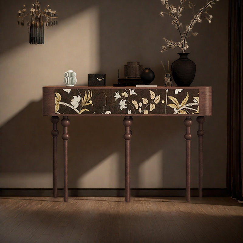 Console à tiroirs en bois