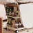 Vintage Two - Tone Height - Adjustable and Rotatable Side Table