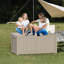 Très grande boîte de rangement pour terrasse - Armoire en résine durable, imperméable et verrouillable pour terrasse et jardin 120 gallons