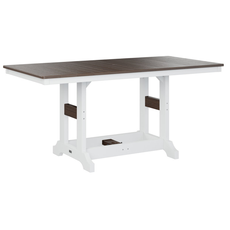 Table de bar rectangulaire berlinoise de 66 po Berlin, H 39,5 po x l 66 po x P 33 po, Imbuia