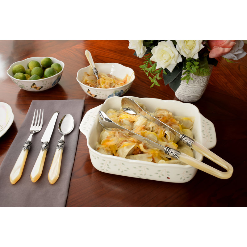 Oxford 5 - Piece Stainless Steel Flatware Set - Service for 1, Tortoise Shell 