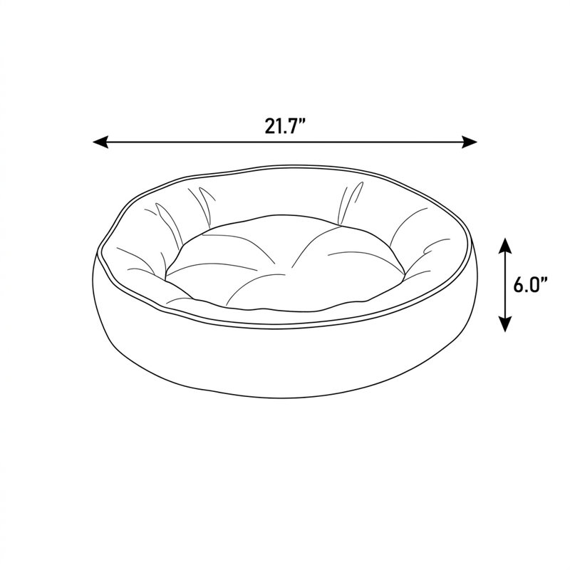 Pet Bed, 21.65" D x 21.65" W
