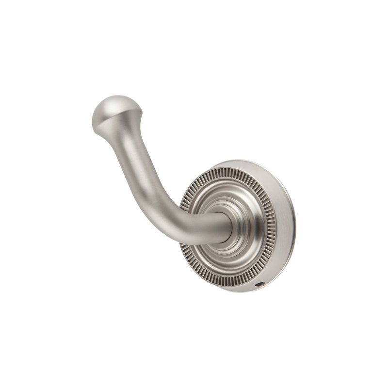 Minted 2'' Wide Satin Nickel Robe Hook, Satin Nickel