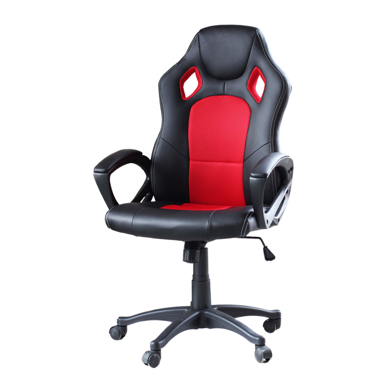 Fauteuil de jeu en similicuir Damiansville, Rouge