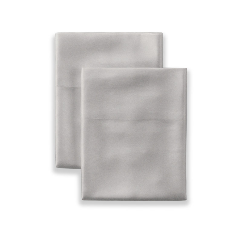 Charmeuse Silk Pillow Case, King Pillowcase, Silver