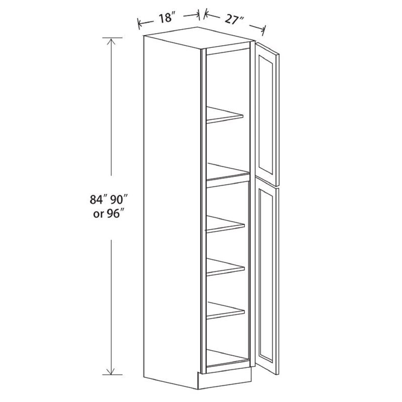 Kitchen Pantry, 36" H x 9" W x 12" D
