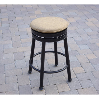 Aberdeen Metal Outdoor Stool with Cushion