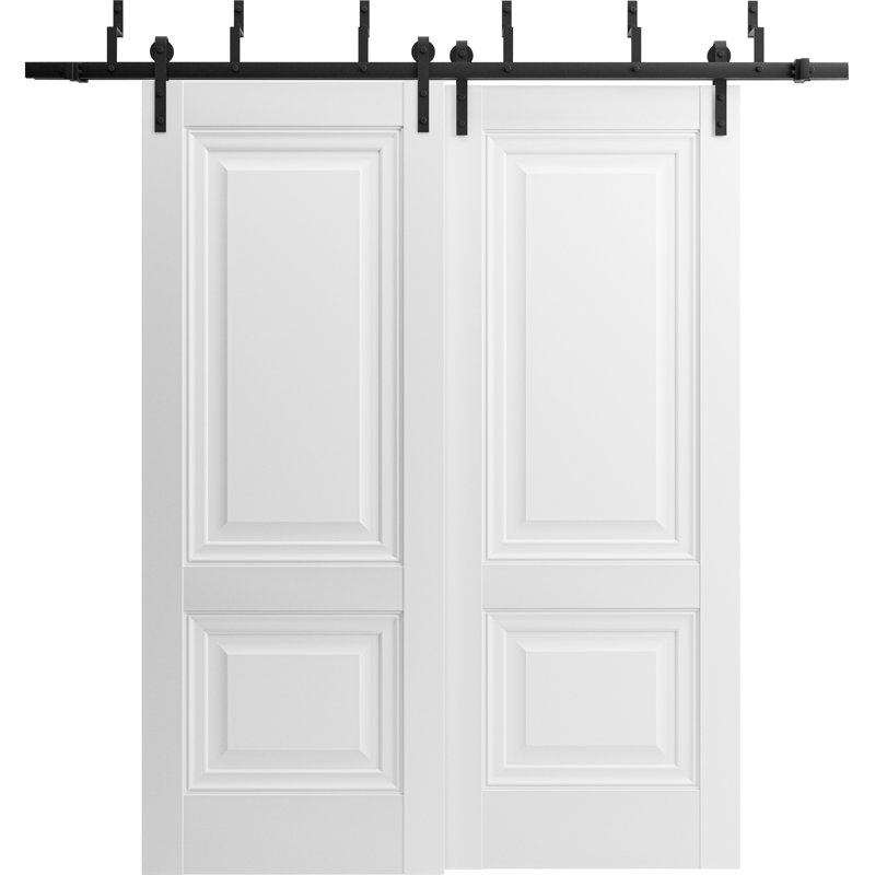 Portes blanches à panneau coulissant Lucia, 36 po x 80 po