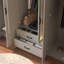 6 Door 2 Drawer Wardrobe With Mirror-1828205089
