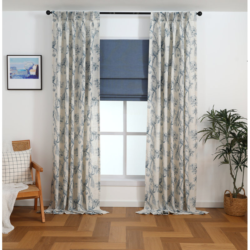 Store romain sans cordon en chenille occultant, Bleu ardoise, L 29 po x L 64 po