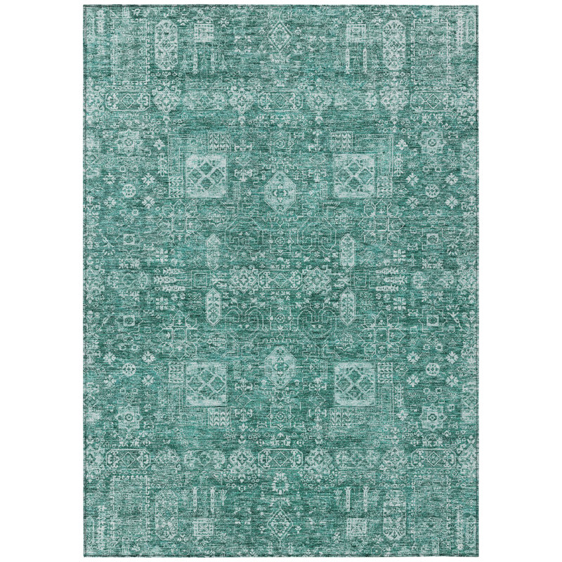 Ivajla Floral Indoor / Outdoor Rug, Rectangle 8' x 10'