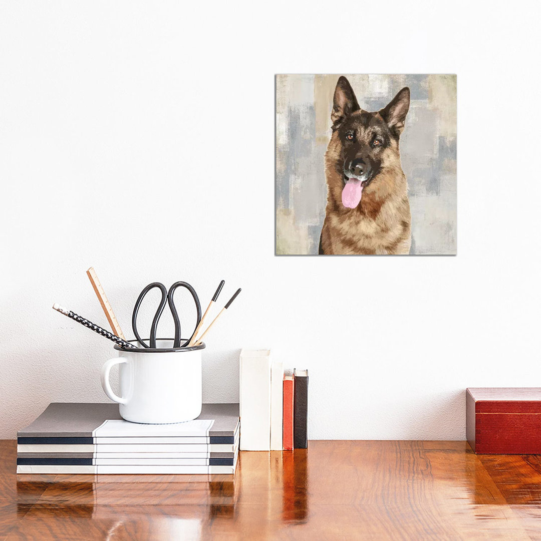 German Shepherd by Keri Rodgers - Wrapped Canvas Print