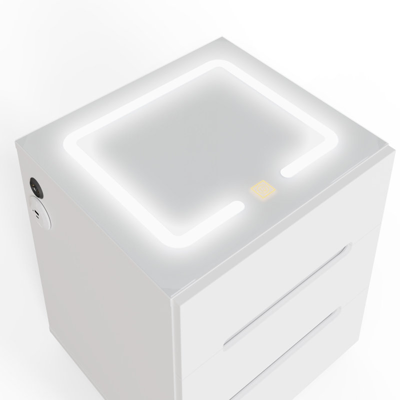 43cm W Manufactured Wood Bedside Table