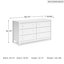 Commode double 6 tiroirs l 60,75 "Patricia