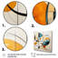 Orange Blue Mid Century Harmony In Geometry II - Mid-Century Wall Art Prints-1045295524-1045295525