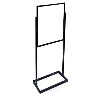 Black Poster Floor Stand 22"W x 28"H on Wide Base