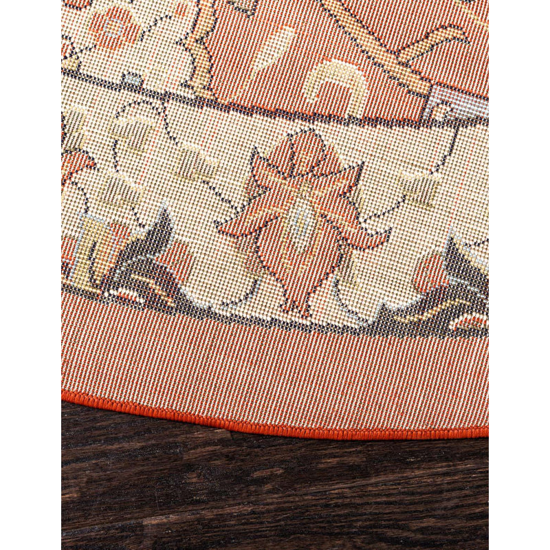 Britannia Floral Indoor Rug, Round 7'10"