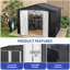 Pavillon de jardin permanent en métal L 5 pi. D Extérieur en acier galvanisé avec évents-129041699