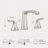 Waterfall Widespread 3-hole Bathroom Sink Faucet in Brushed Nickel-122063311