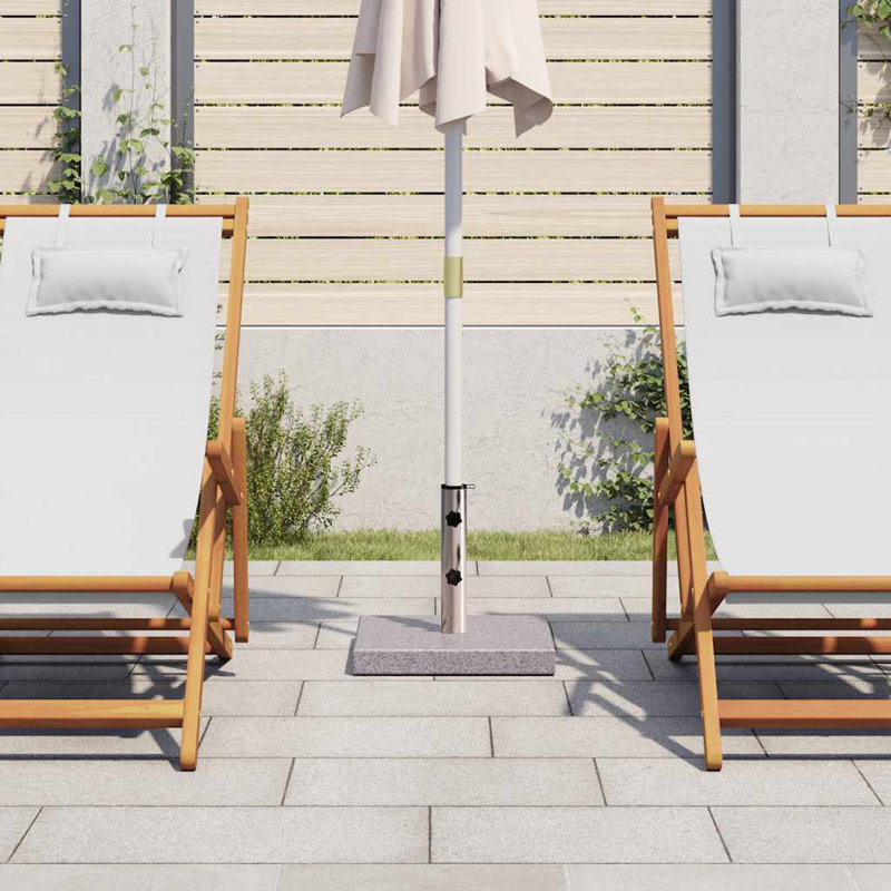 Porte-parasol d'extérieur gris en granit 15,7 x 15,7 x 1,9 pouces, Gris