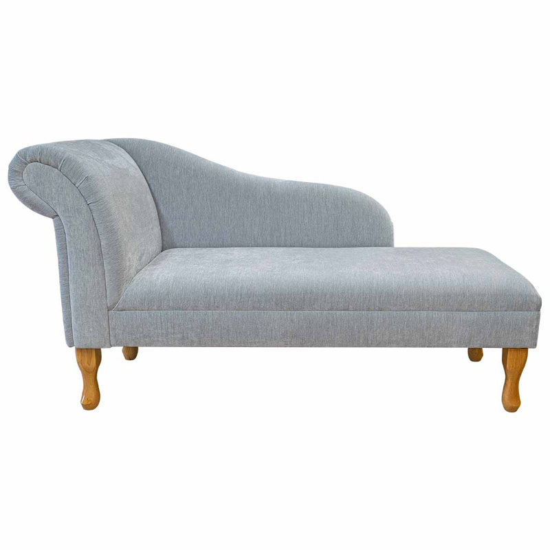 Upholstered Chaise Lounge, Blue