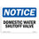 Domestic Water Shutoff Valve Sign