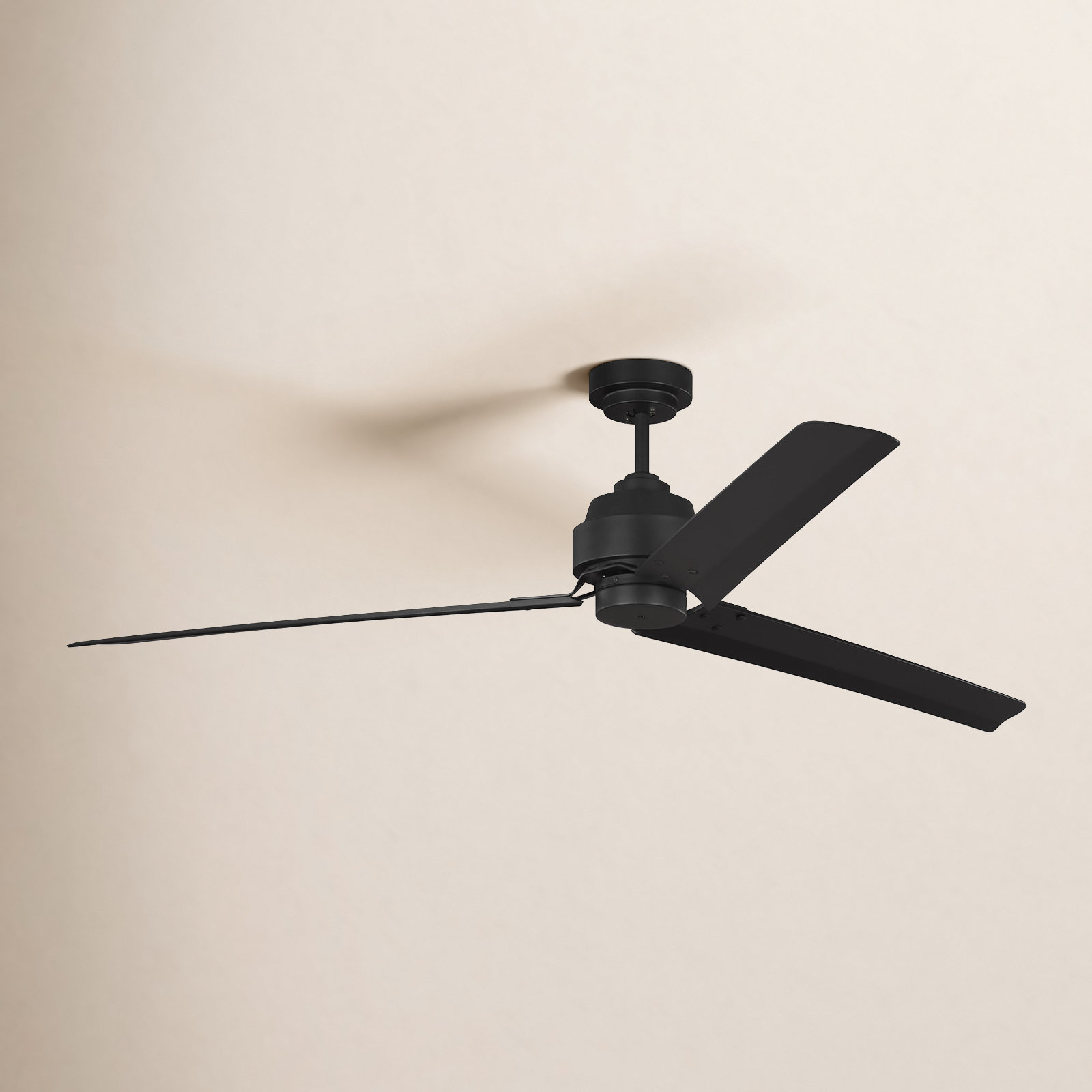 Saxony 68'' 3 Blade Ceiling Fan, Midnight Black